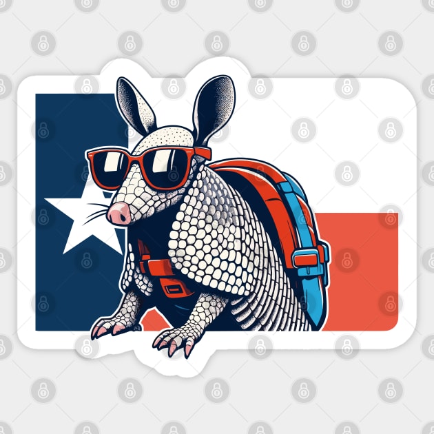 Armadillo - Texas Wildlife Sticker by JessArty